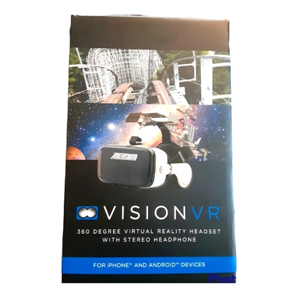 ❤Amerisound Vision VR 360 Degree Virtual Reality Headset w/ Stereo Headphone NEW - Picture 3 of 4